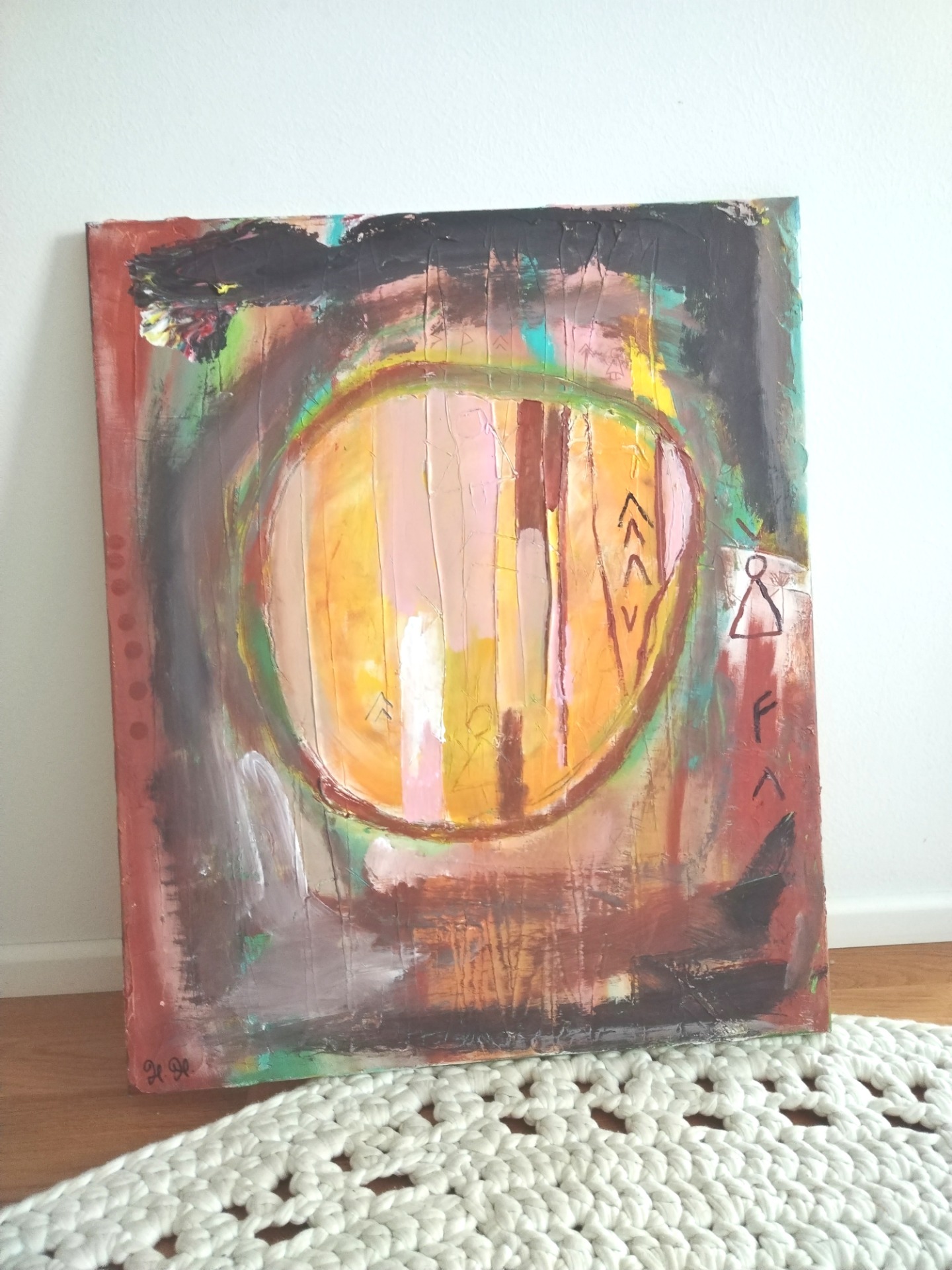 "Kun rumpua soittelet", 50x60cm, 220€ + posti 20€
